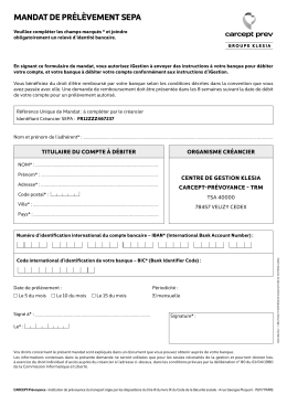 mandat de pr&eacute;l&egrave;vement sepa