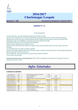 HEBDO Charlemagne - Collège Charlemagne Lesquin