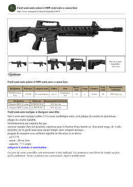 Fusil semi-auto uzkon tr1009 semi-auto a canon lisse