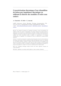 Caractérisation thermique d`un échantillon de béton par impédance