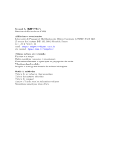 CV - Section 05 du Comit&eacute; National du CNRS