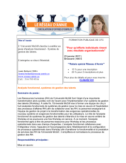 Analyste fonctionnel système de gestion des - reseau