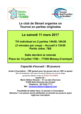 Le samedi 11 mars 2017