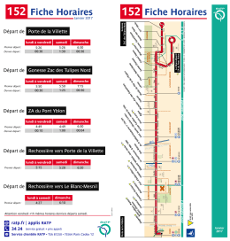 Fiche Horaires Fiche Horaires