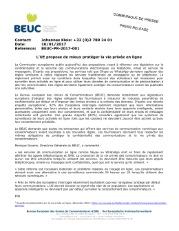 10/01/2017 Reference: BEUC-PR-2017
