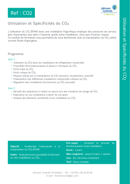 Utilisation et Spécificités du CO2