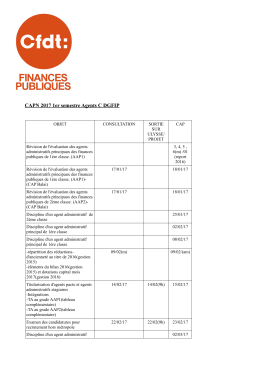 CAPN 2017 1er semestre Agents C DGFIP - CFDT