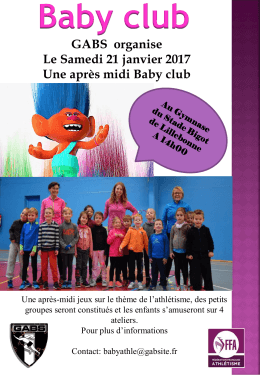 Horaires et informations