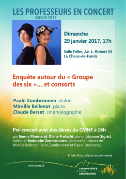 d`infos... - Conservatoire de musique neuchâtelois