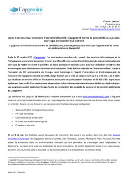 Avec son nouveau concours InnovatorsRace50, Capgemini donne