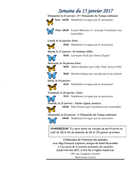 Feuillets de la paroisse Tr&egrave;s-Sainte-Trinit&eacute;