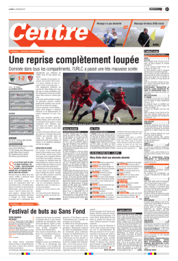 Une reprise compl&egrave;tement loup&eacute;e