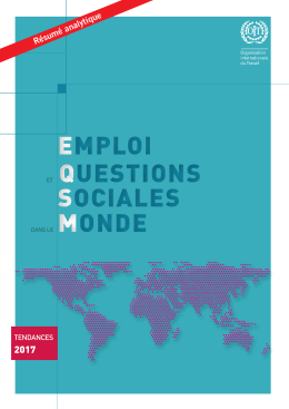 Emploi et questions sociales dans le monde