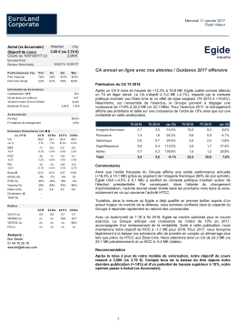11 janvier 2017 - Flash - Egide