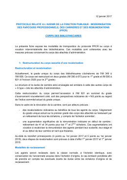 12 janvier 2017 PROTOCOLE RELATIF A L`AVENIR DE LA