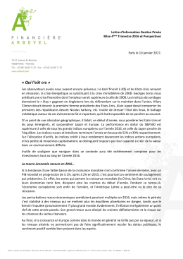 Lettre - Arbevel