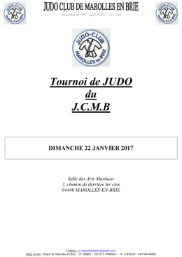 Tournoi de JUDO du JCMB