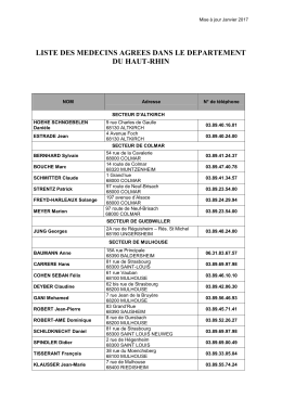 Liste médecins agrées du Haut