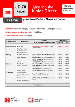 Fiche Horaire