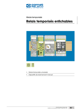 Relais temporisés enfichables