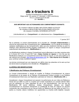 db x-trackers II - ETFs - Deutsche Asset Management
