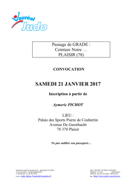 Passage de grade Ceinture Noire