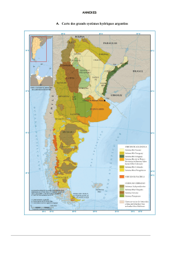 A. Carte des grands syst&egrave;mes hydriques argentins