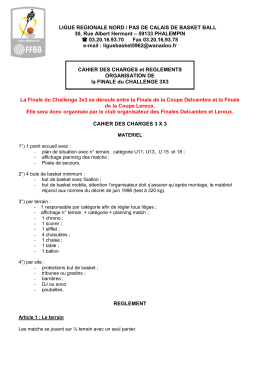 Finale Régionale Challenge 3x3