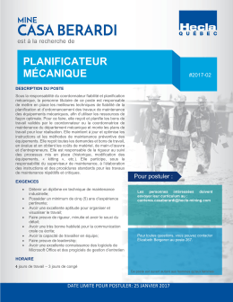 planificateur mécanique