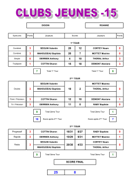 DIGOIN ROANNE Joueurs Joueurs SEGUIN Valentin CORTEY