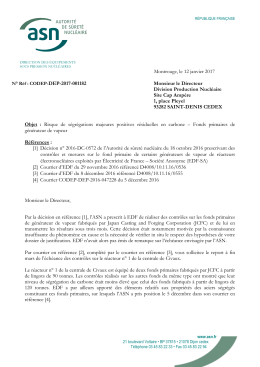 courrier de l`ASN &agrave; EDF du 12 janvier 2017