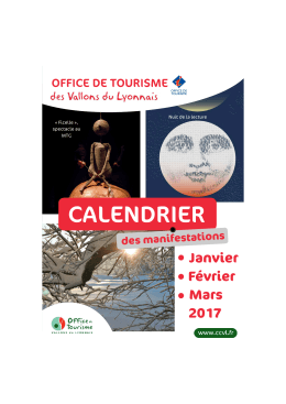 calendrier - Communaut&eacute; de Communes des Vallons du Lyonnais