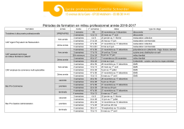 Périodes de formation en milieu professionnel année 2016