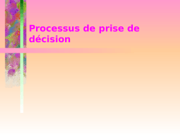 Processus de prise de décision