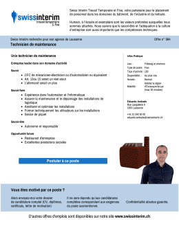 Technicien de maintenance - PDF de l`Annonce du