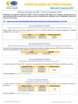 Bulletin quotidien de TC