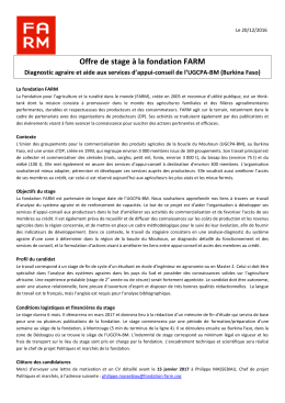 Voir l`offre - Fondation FARM