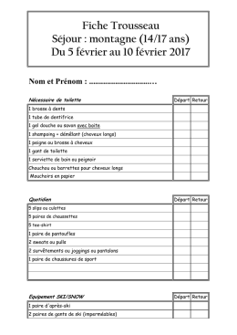 Trousseau Gourette 14-17 ans