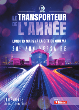 Candidature - Le Transporteur de l`Année
