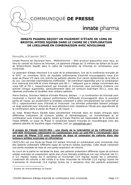 communiqué de presse