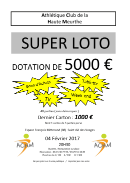 dotation de 5000 - Loto