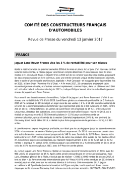 Revue de presse du 13 janvier