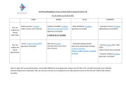 1er trimestre 2017 - Centre Socio Culturel de Serémange