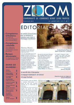 dans ce num&eacute;ro - cdc Berry Loire Vauvise