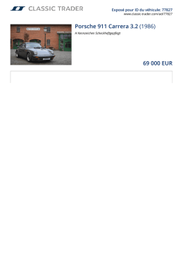 Porsche 911 Carrera 3.2 (1986) 69 000 EUR