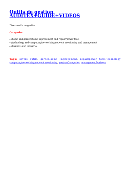 Outils de gestion AUDITEX+GUIDE+VIDEOS
