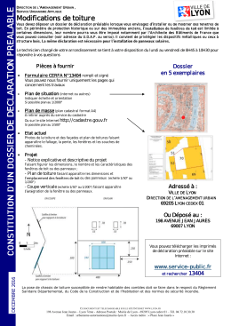 Modifications de toitures - PDF