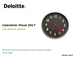 Calendrier Fiscal 2017