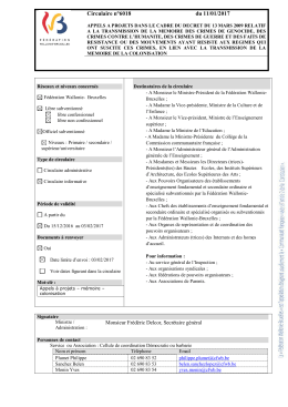 Circulaire n°6018 du 11/01/2017 - Le portail de l`Enseignement en