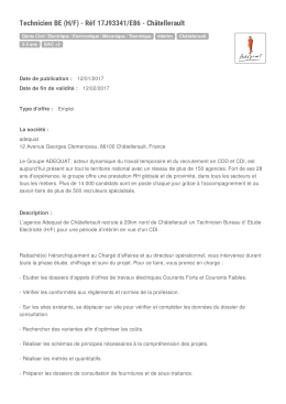 Offre Emploi - Stage - Departement de la Vienne | Emploi 86
